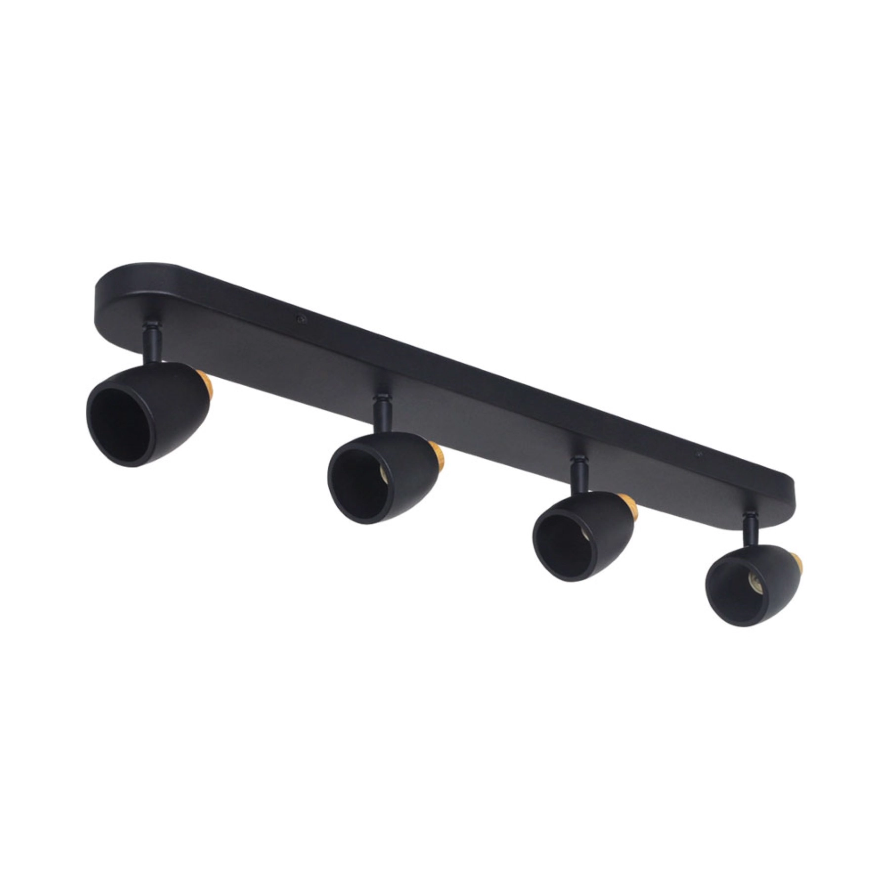 Spot de Sobrepor 4 Lâmpadas Metal Fosco Preto Scandi Attena