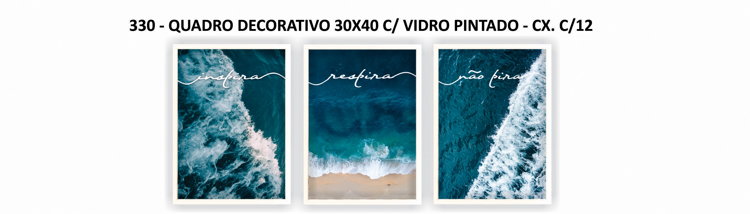 Quadro Decorativo 30x40 C Vidro Pintado 330 Art Frame
