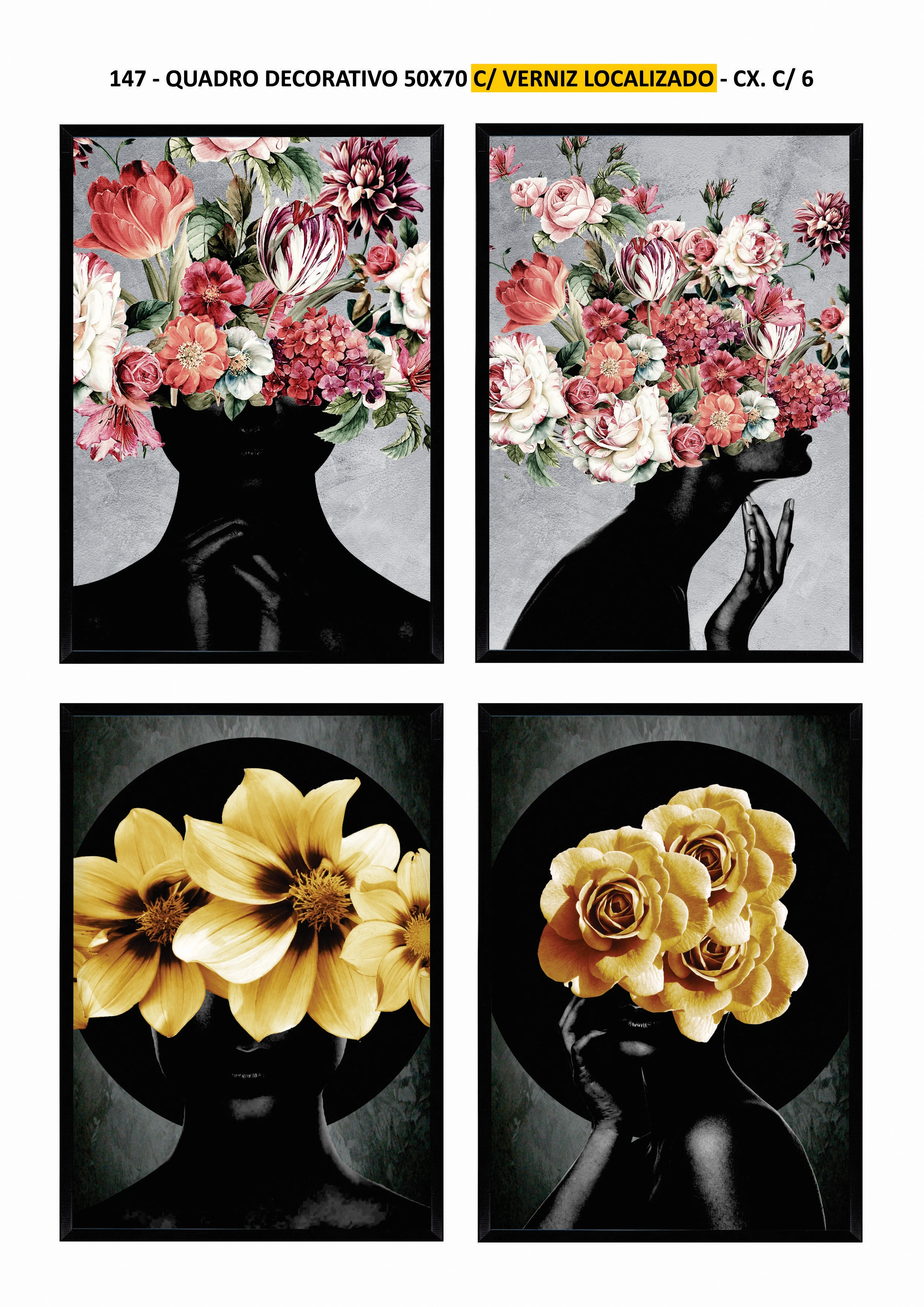 Quadro Decorat 50x70 C/verniz Lux