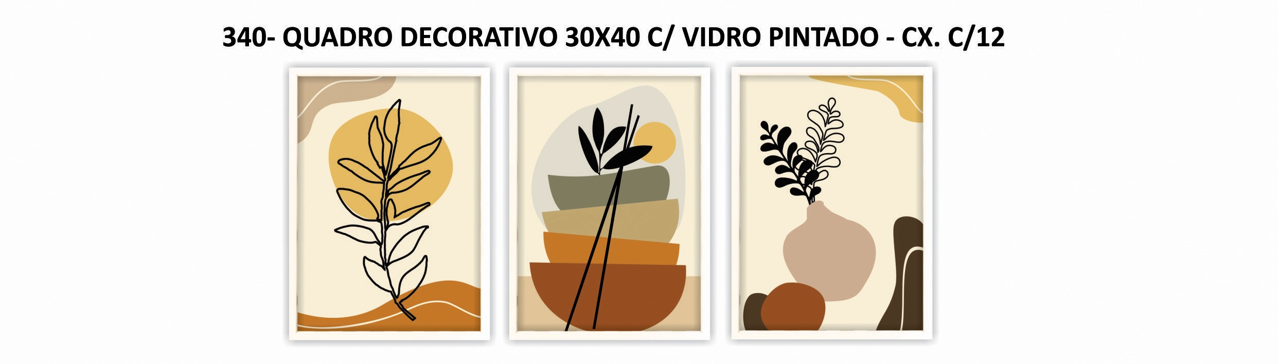 Quadro 30x40cm Vidro Pintado 340 Art Frame