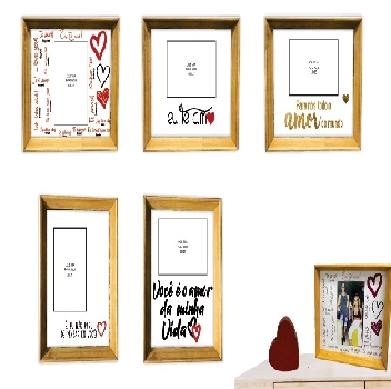 Porta Retrato Amor 20x25cm Estampas 2032 Art Frame