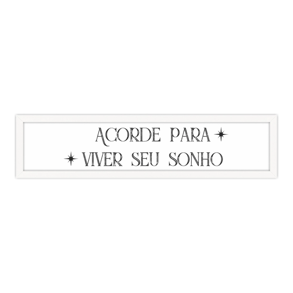 Quadro De Mesa Luxo Rústico Frases Madeira Sortido 10x50cm 106 Art Frame
