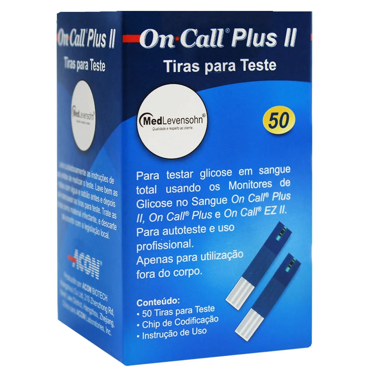 Glicosimetro Tiras Cx C/ 50 On Call Plus Medle