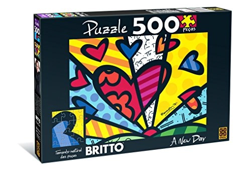 Quebra Cabeça 500 Peças Romero Britto A New Day Grow