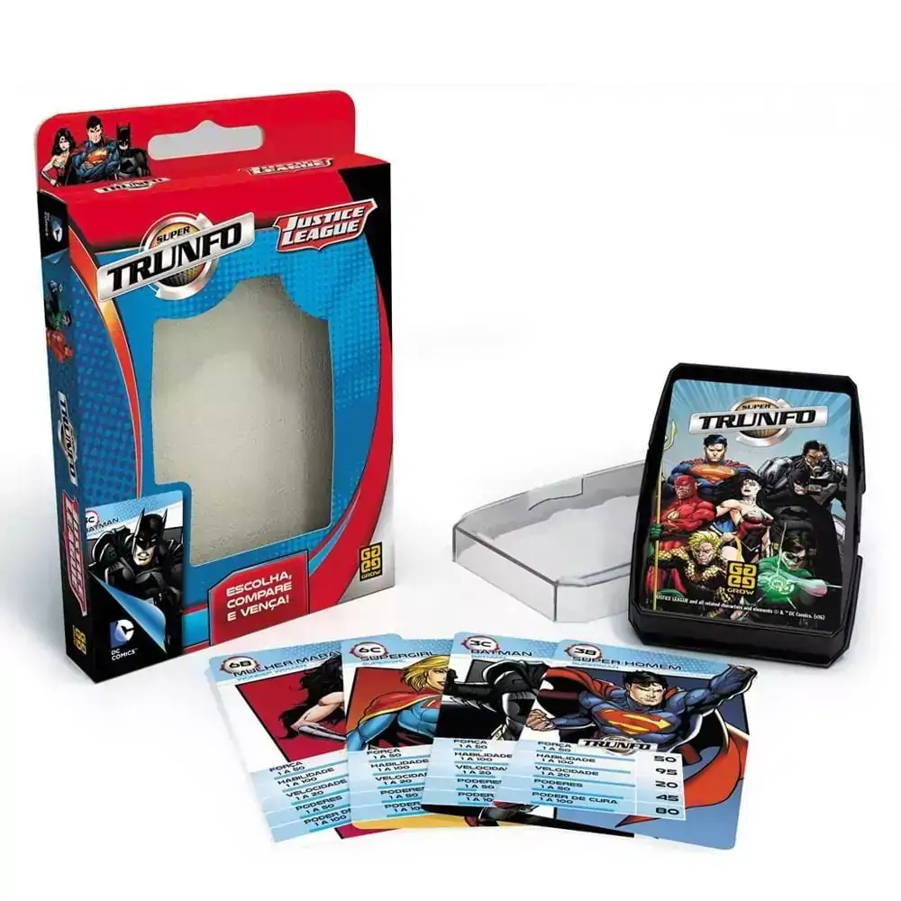 Jogo de Cartas - Trunfo - DC Comics - Liga da Justiça - Grow