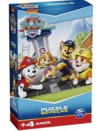 Jogo de Quebra-Cabeça - 60 peças - Mighty Pups - Super Paws - Grow