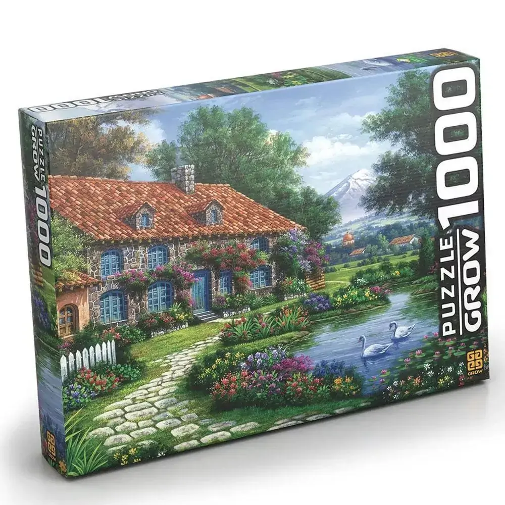 Quebra-Cabeça - 1000 Peças - Recanto dos Cisnes - Grow