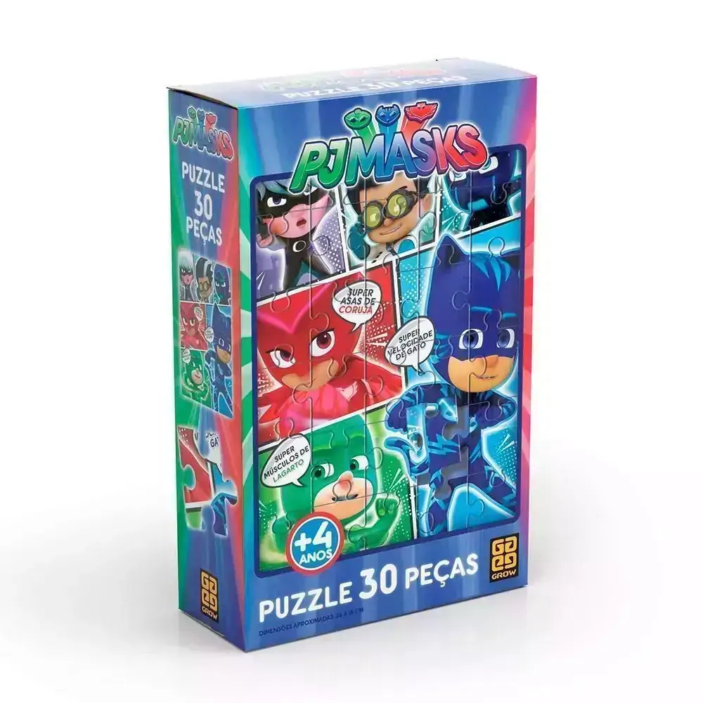 Quebra-Cabeça - 30 Peças - PJ Masks - Grow