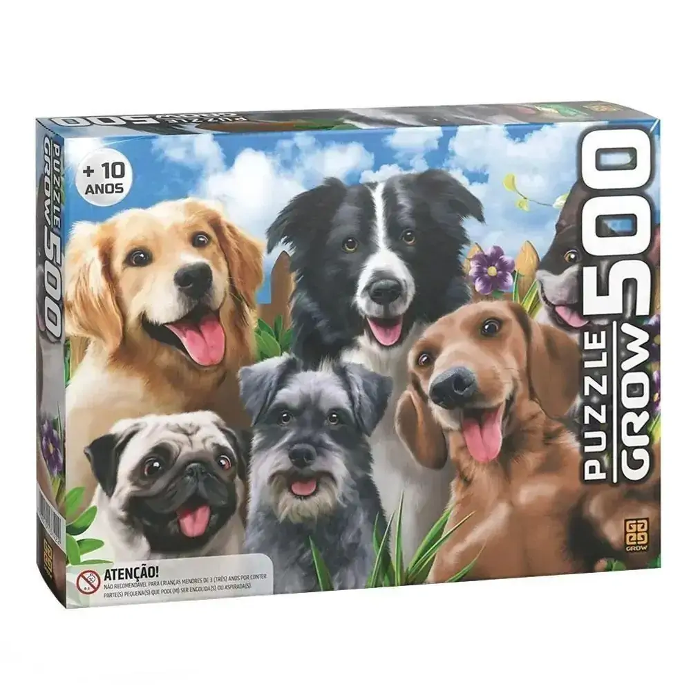 Quebra Cabeça - 500 Peças - Selfie Pets - Cachorros - Grow