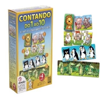Quebra Cabeça Contando Do 1 Ao 10 Grow 3954