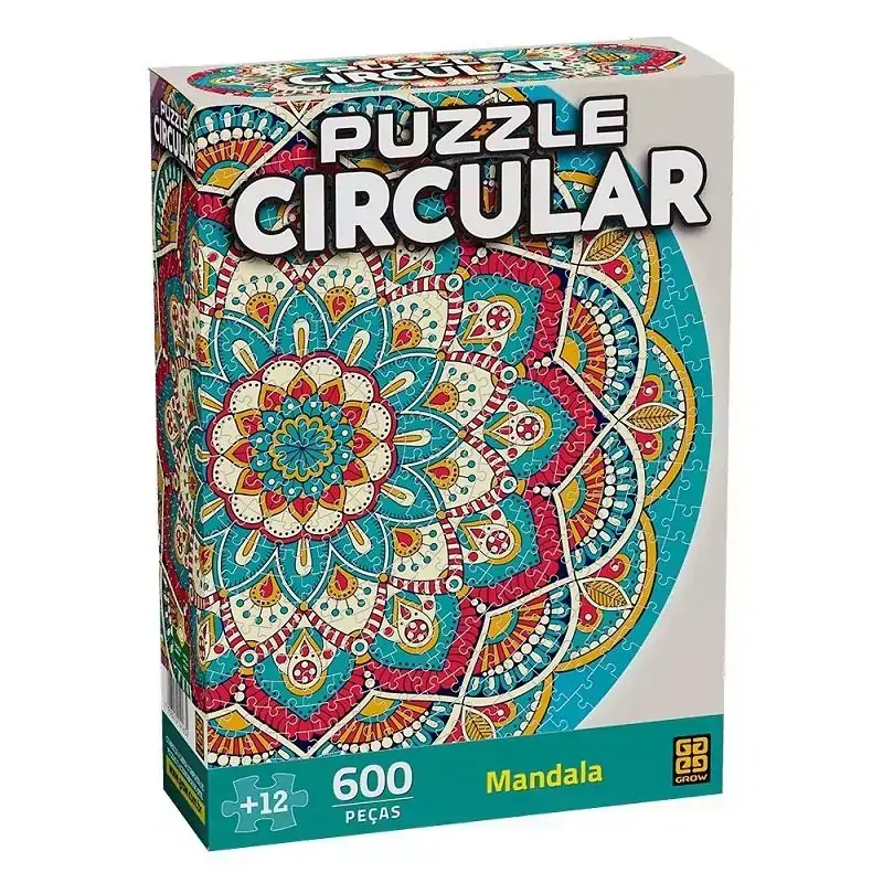 Quebra-Cabeça 600 peças Circular Mandala - GROW