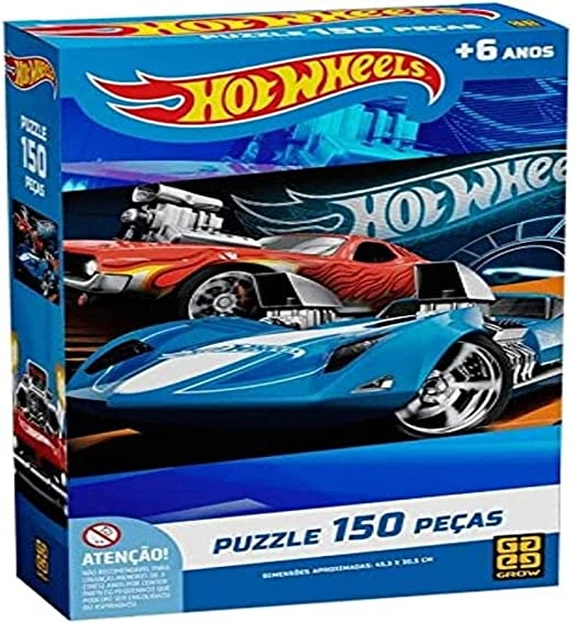 Quebra-Cabeça 150 Peças - Hot Wheels - Grow