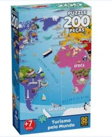Quebra Cabeca Turismo Pelo Mundo 200pcs 4591 Grow
