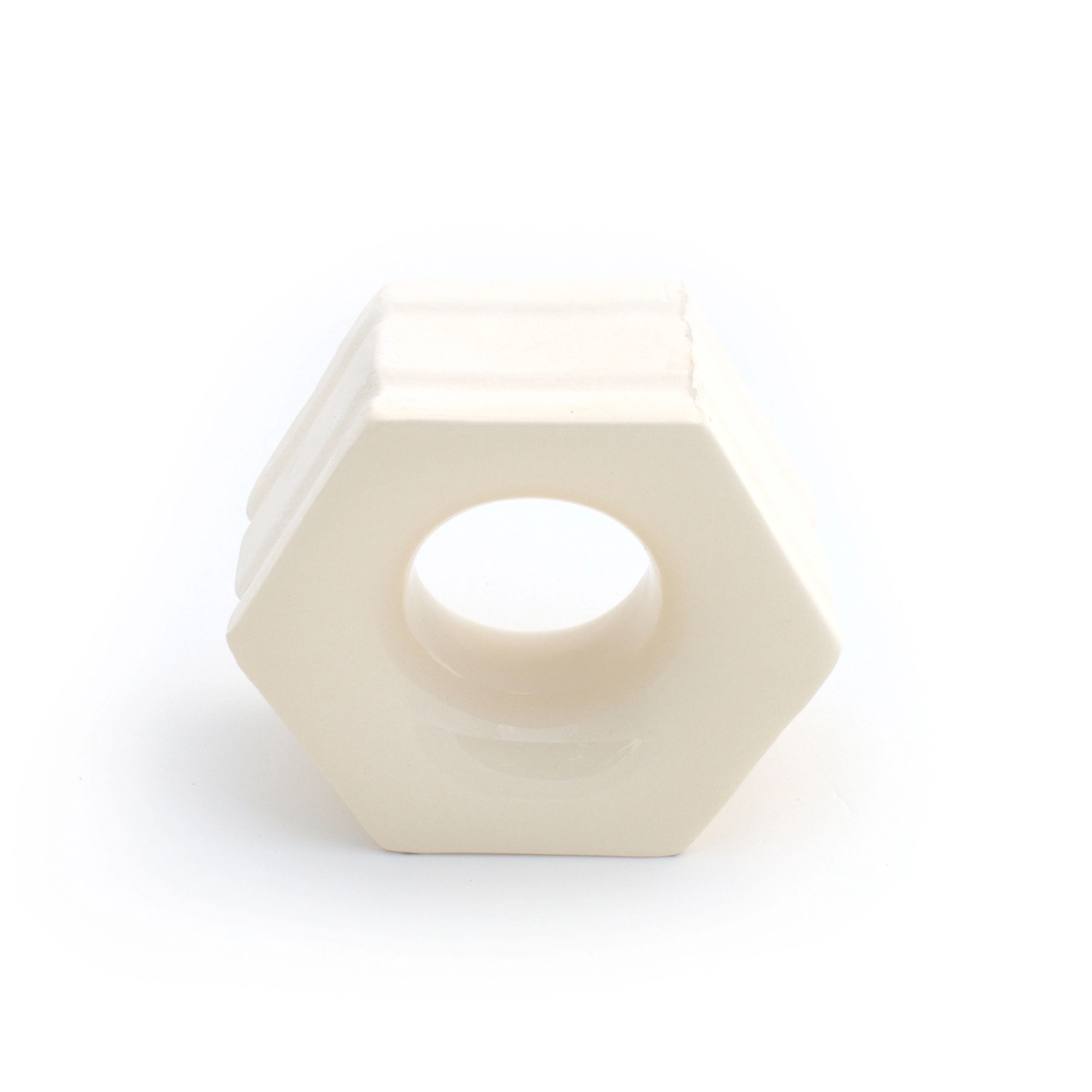 Cobogó Cerâmico Esmaltado 13x16cm Bege Favo Elemento V