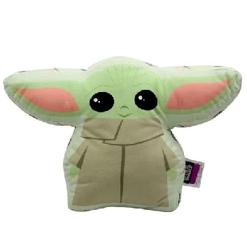 Almofada Fibra Veludo Baby Yoda 40x28cm