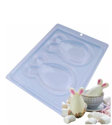 Forma Silicone P/choco Ovo 100g Ovo Orelha Bwb