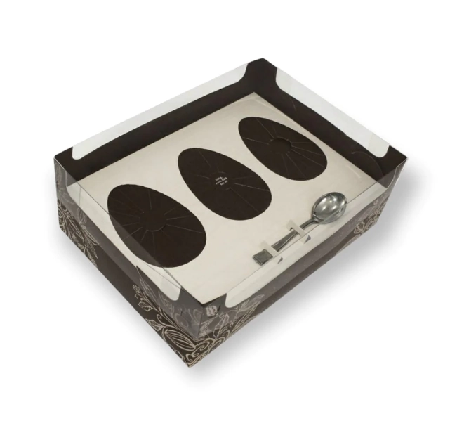 Caixa Encanto Cacau 3x100g Und Cor Bege Cod2295 Ideia