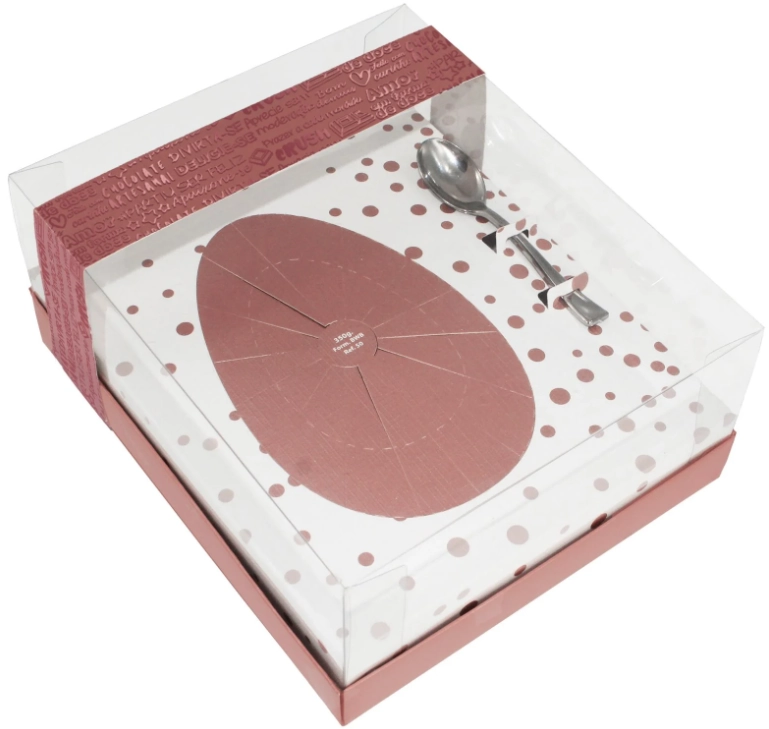 Cx Ovo Colh 350g Linha Class Rose Ideia Emb