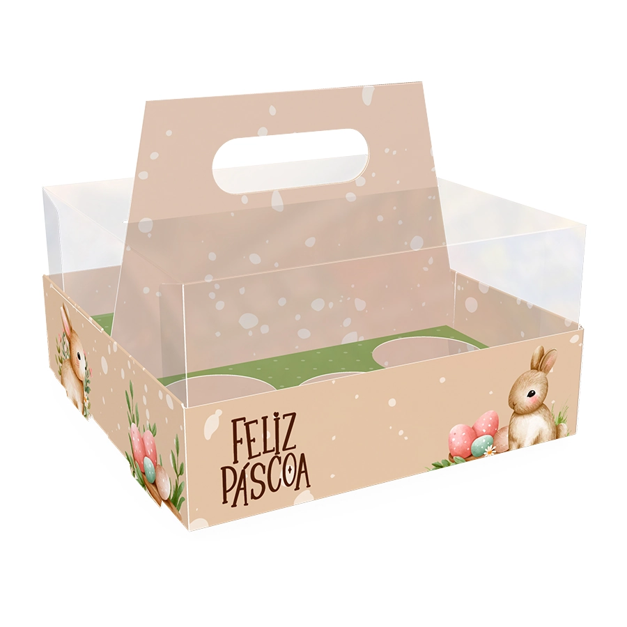 Cesta Porta Ovos C.alca Pasc Encant 6x50g 4864 Ideia