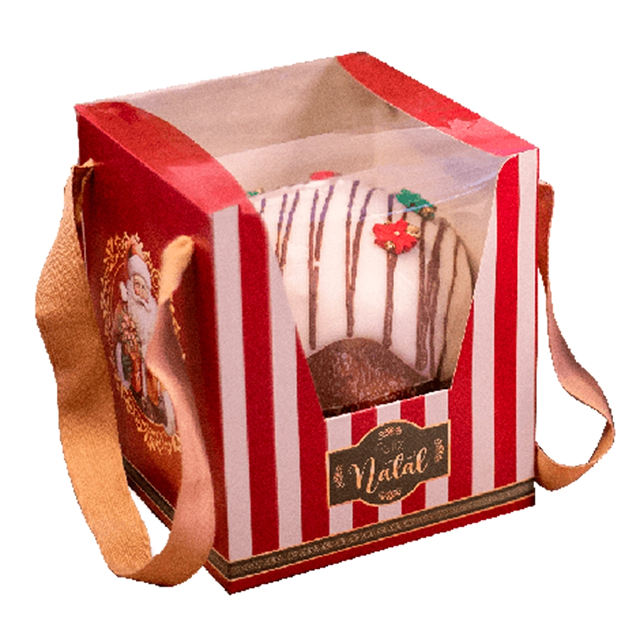 Caixa Panetone C.visor E Alca Basic Natal Noel 24 5112 Ideia