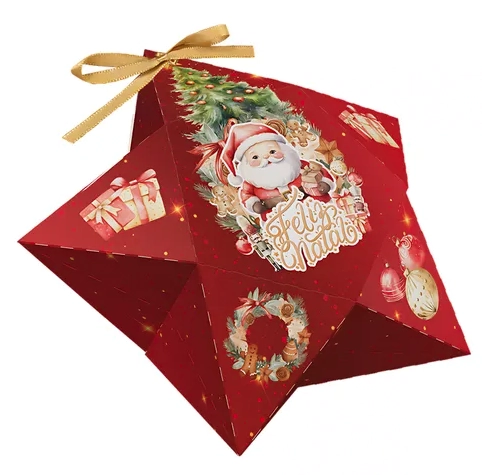 Caixa Lemb Estrela Feliz Natal Ideia Embalagens