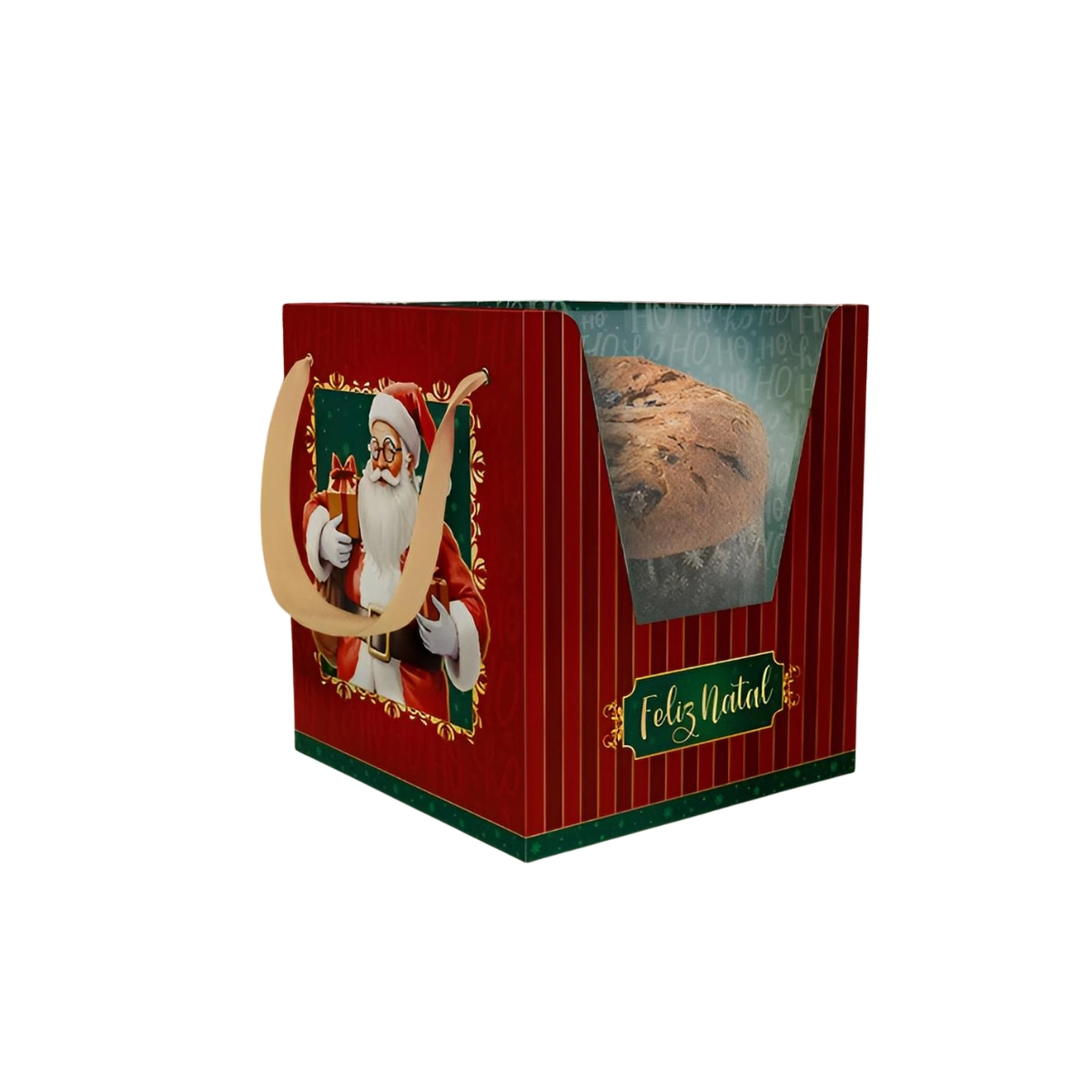 Caixa Panetone Basic Visor Noel Ideia Embalagens