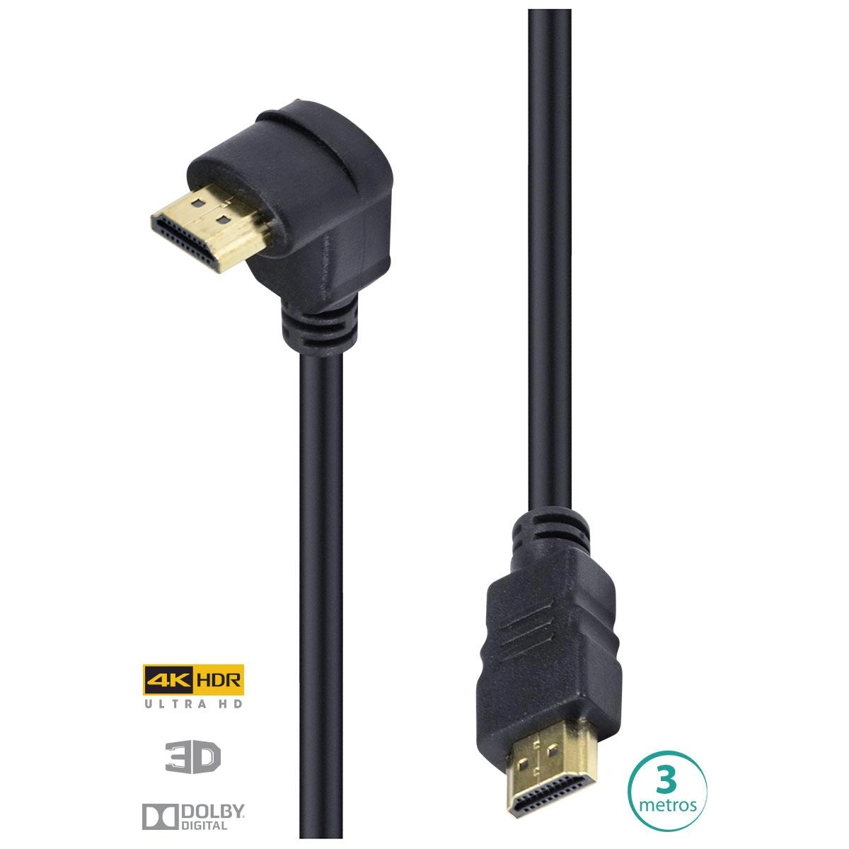 Cabo Hdmi 2.0 4k Ultra Hd 3d Conexão Ethernet C/1 Conector