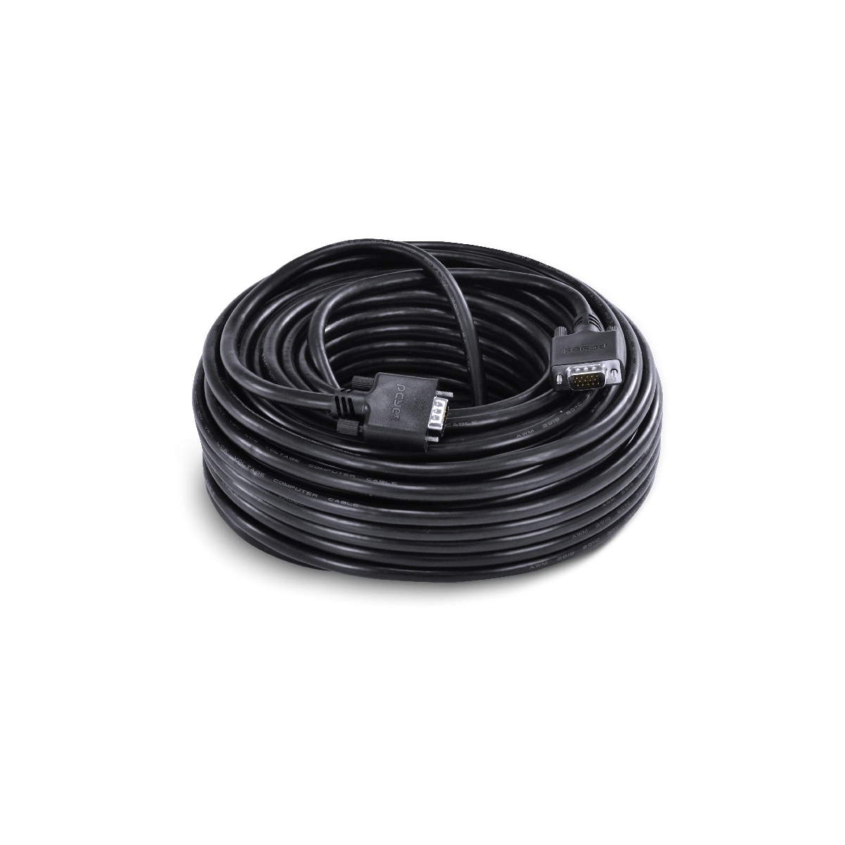 Cabo De Vídeo Vga 3+6 15 Pinos Macho Para Vga 3+6 15 Pinos Macho 28awg Puro Cobre 40 Metros
