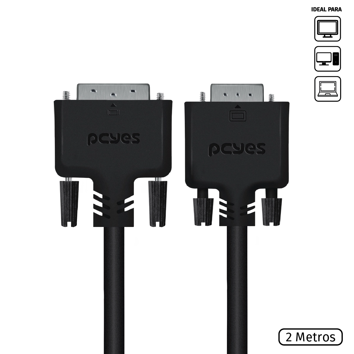 Cabo Dvi-i 24+5 Para Vga 15 Pinos Macho 2 Metros - Pdvm15-2