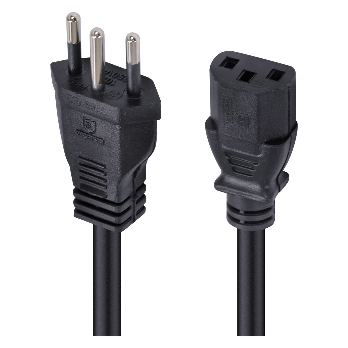 Cabo De Forca Tripolar Para Fonte 3x0,75 Mm 250v - 50 Cm