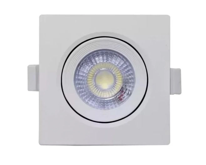 Embutido Com Led - 3.000k - 5w - Bivolt - 400lm -  9x9x3,1cm