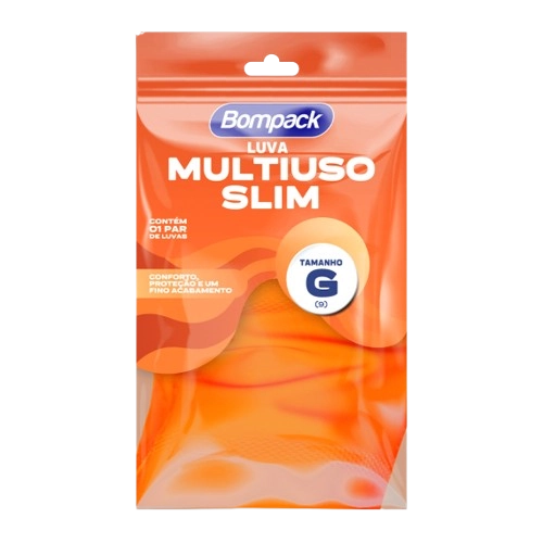 Luvas Bompack Multiuso Slim G Laranja