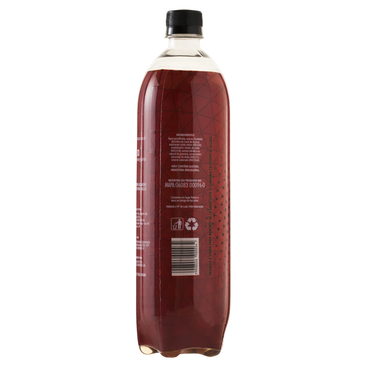Bebida Mista Alcoólica Gaseificada Guaraná Long One Mix Garrafa 1l