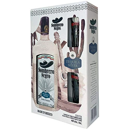 Tequila Somb Negro 750ml Silver 2 Copos Shot