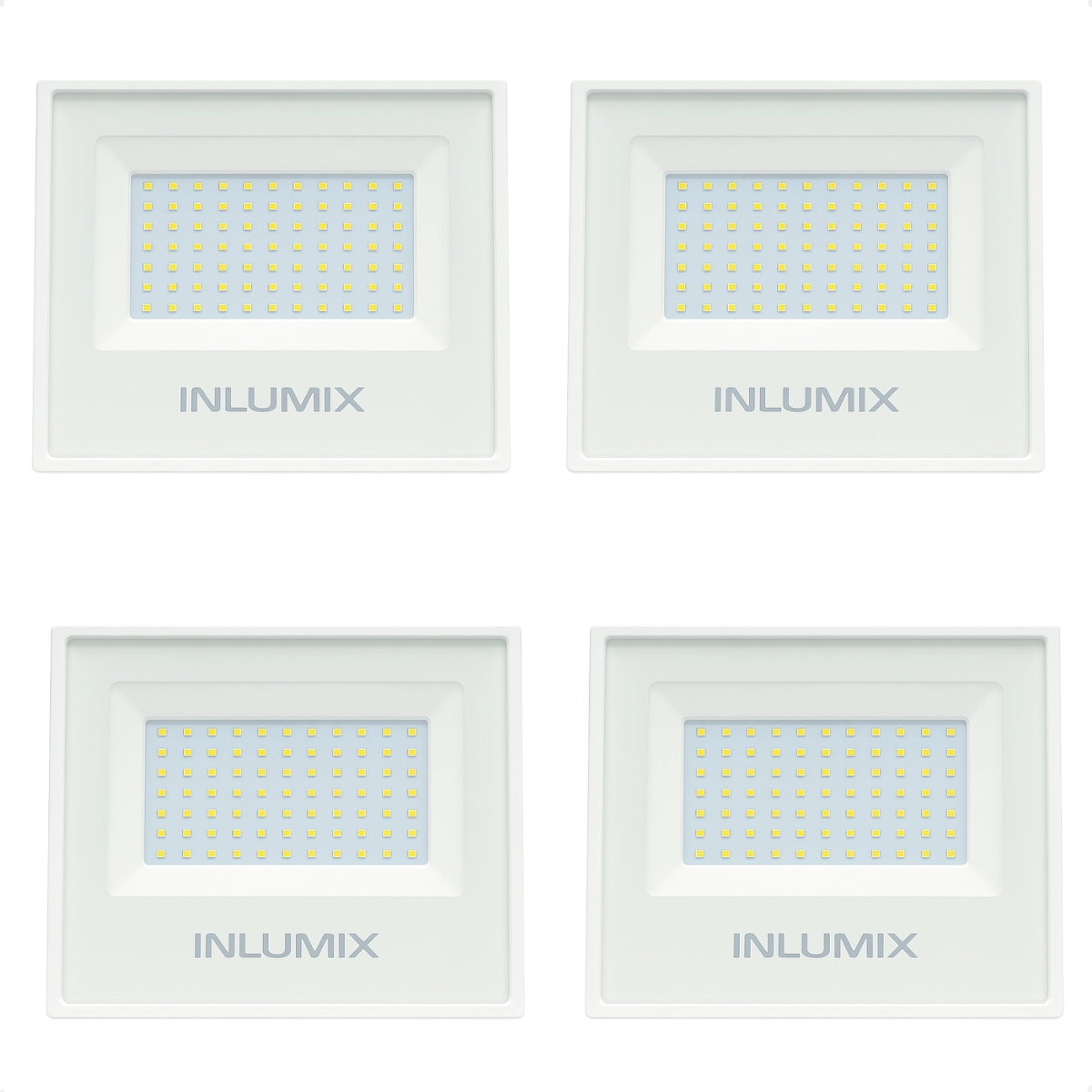 Kit 4 Refletor Holofote De Led 50w Branco Frio 6500k Branco 110/220v