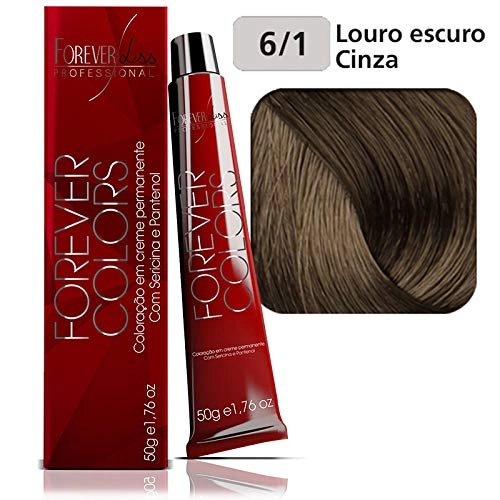 Tintura Forever Colors Louro Escuro Cinza 6.1 50g