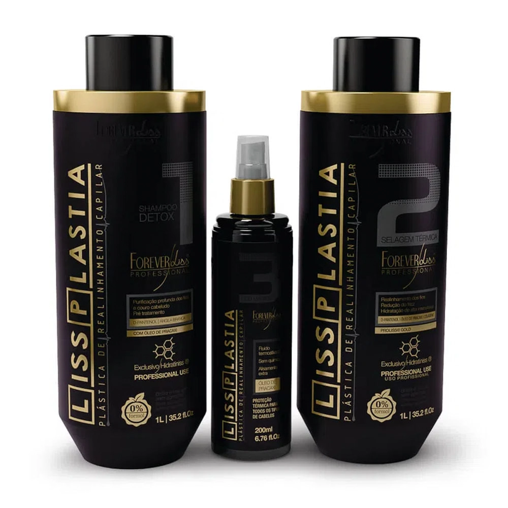 Forever Liss Kit Lissplastia Shamp Selagem Fluido