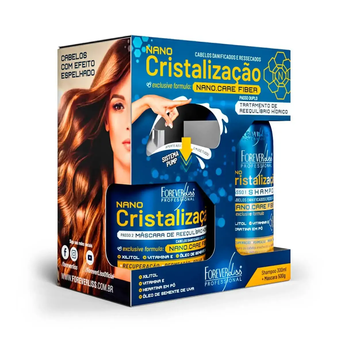 KIT NANO CRISTALIZACAO CAPILAR FOREVER LISS