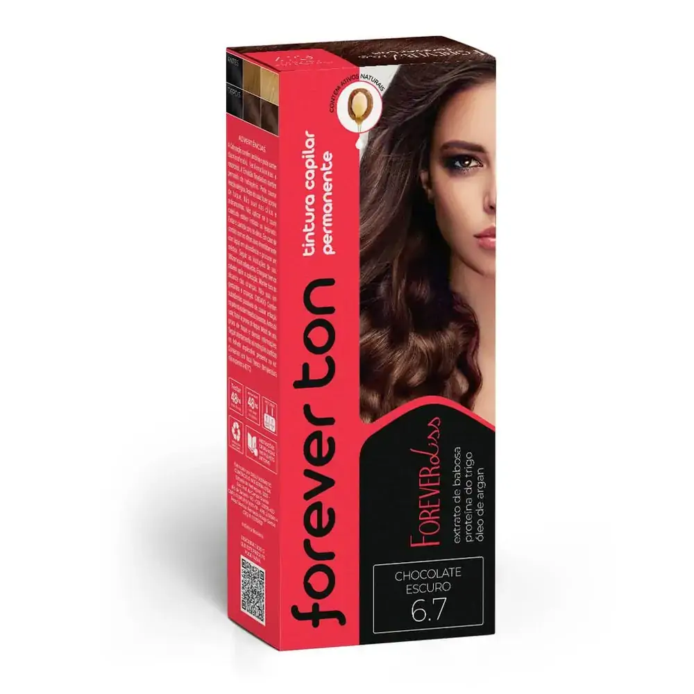 Tinta De Cabelo Forever Ton 6.7 Chocolate Escuro Forever Liss
