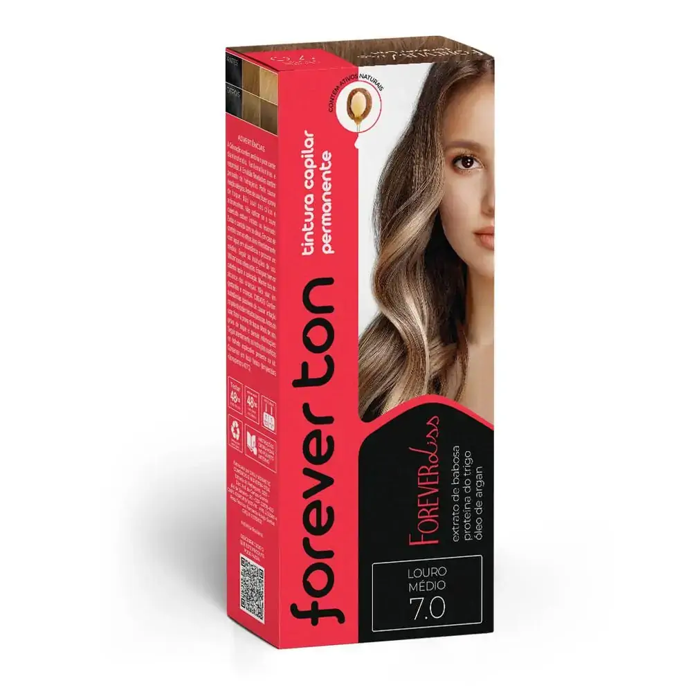 Tinta De Cabelo Loiro Medio 7.0 Forever Ton
