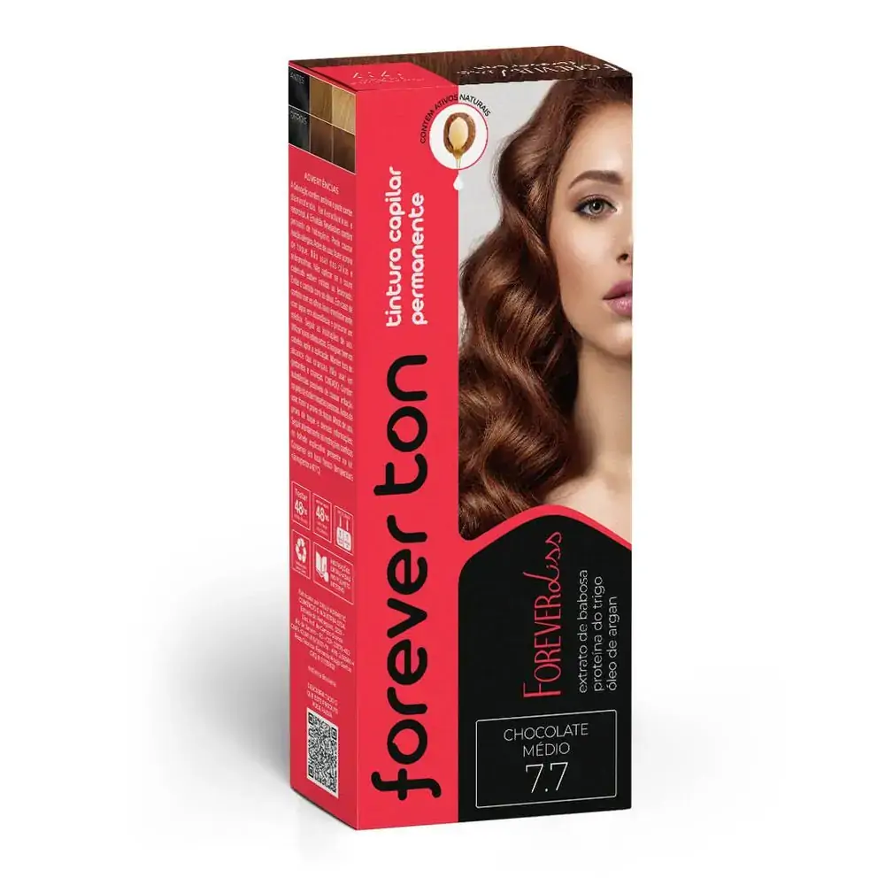 Tinta De Cabelo Chocolate Medio 7.7 Forever Ton