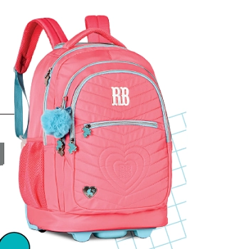 Mochila Rebeca Bonbon C/carrinho Rosa/azul