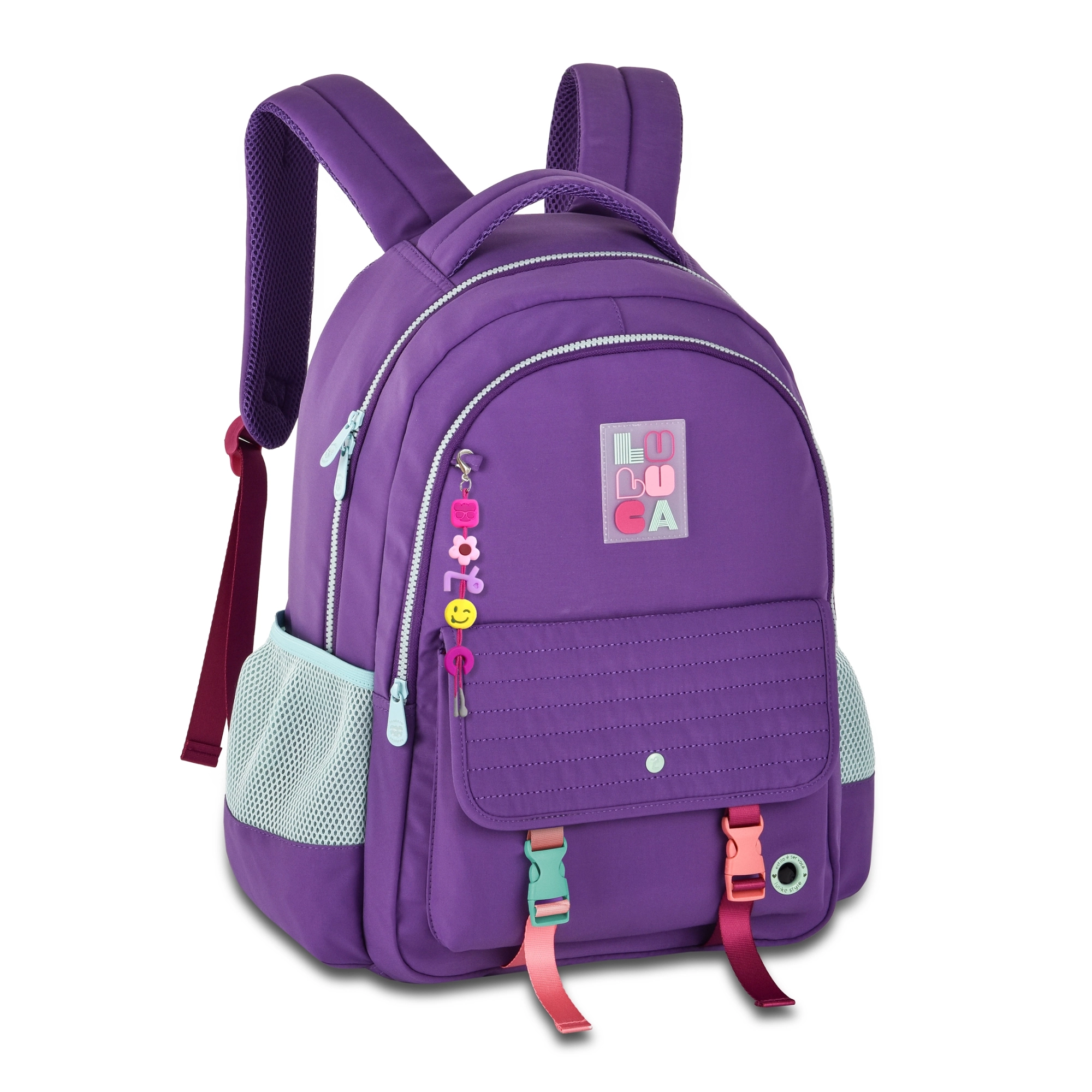 Mochila Juvenil Feminina Luluca Roxa Lu24601 Semax