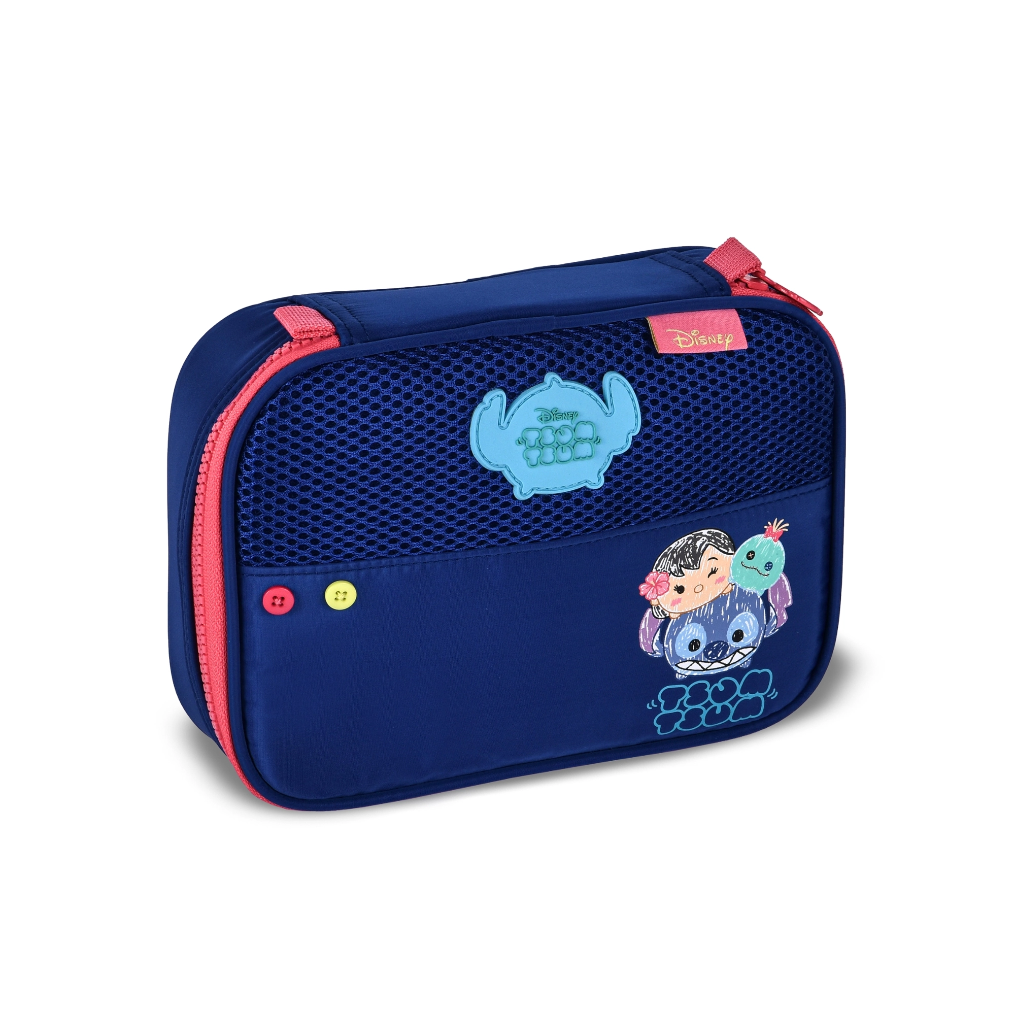 Estojo Case Stitch Azul Escuro 1 Zip Ts24631 Semax