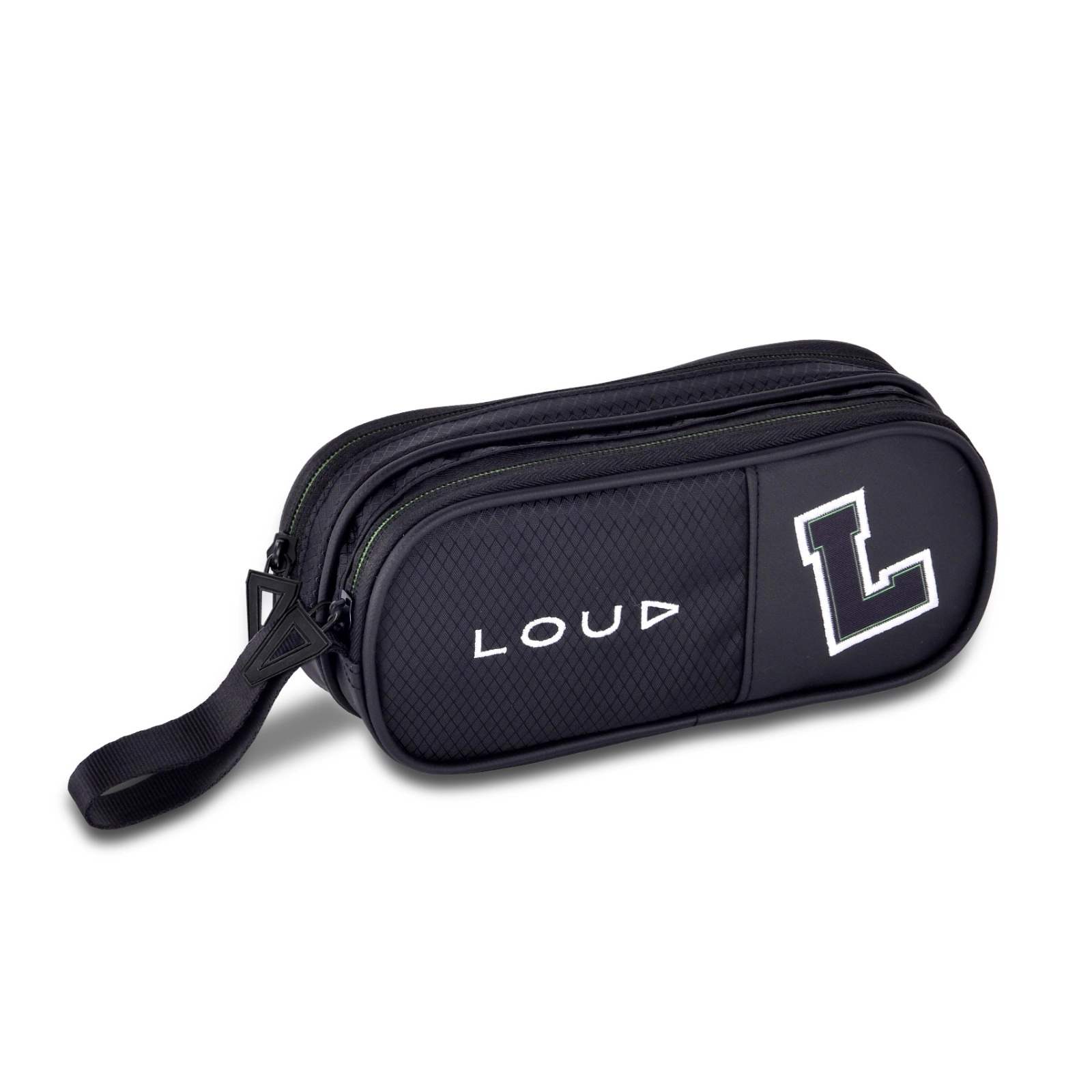 Estojo Juvenil Preto 2 Zip Lo24658 Semax
