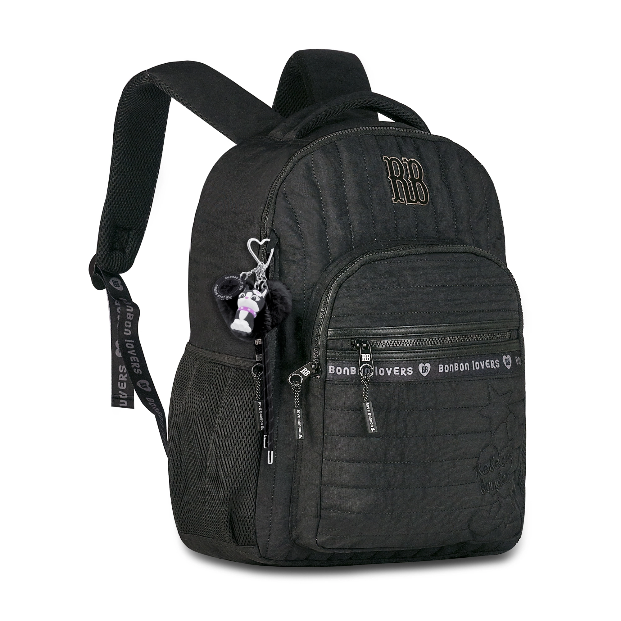 Mochila Juvenil Feminina Rebeca Bonbon Preto Rb27002 Semax