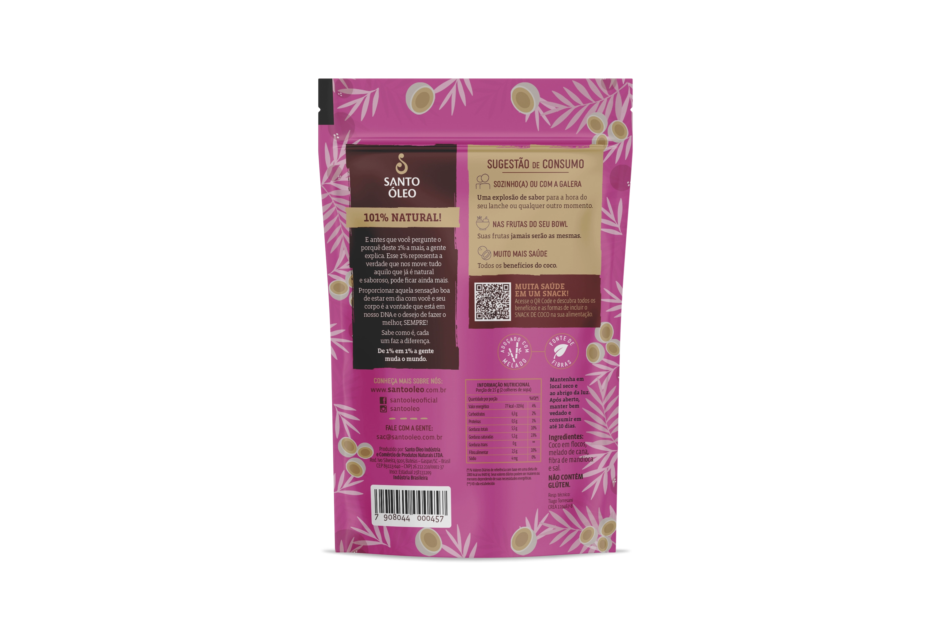 Snack Santo Oleo 40g Coco