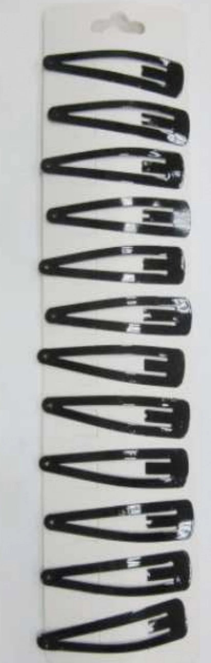 Prendedor Tic Tac Preto 5cm C/12 Ref.lp 4360