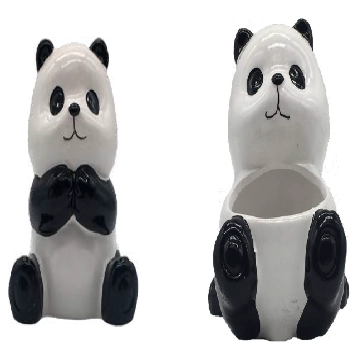 Vaso Ceramica P/planta Panda 10x6cm Ref.gdr0374