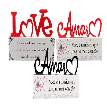Enfeite Palavra Love/amor Madeira 23x14cm